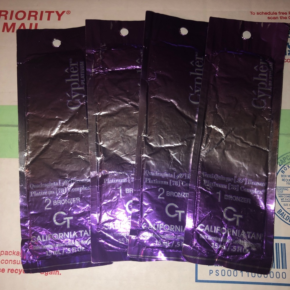 4 Cypher Tanning Lotion Packets